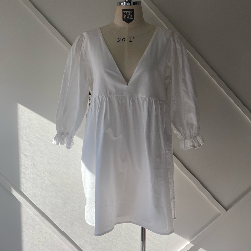 Aritzia Sunday Best Xenia White Babydoll Dress NWT S | Mini | Cottagecore